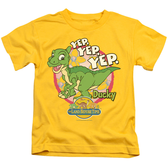 The Land Before Time Ducky Juvenile Kids Youth T Shirt Yellow