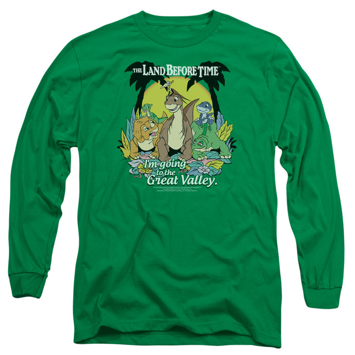 The Land Before Time Great Valley Mens Long Sleeve Shirt Kelly Green