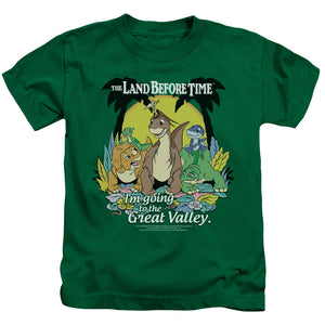 The Land Before Time Great Valley Juvenile Kids Youth T Shirt Kelly Green