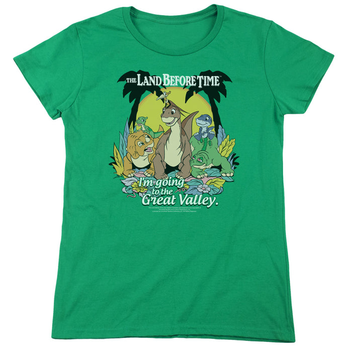 The Land Before Time Great Valley Womens T Shirt Kelly Green