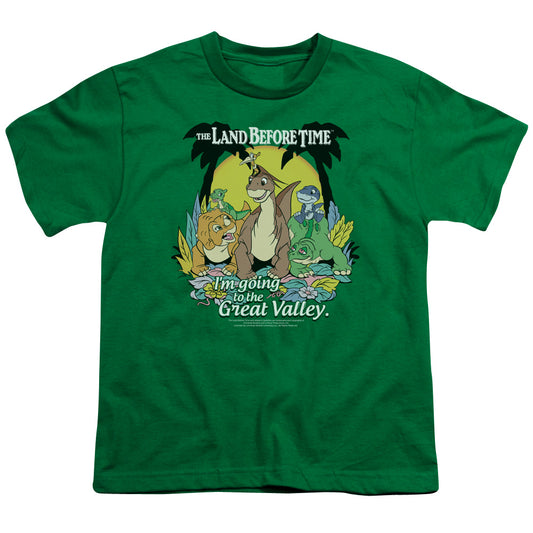 The Land Before Time Great Valley Kids Youth T Shirt Kelly Green