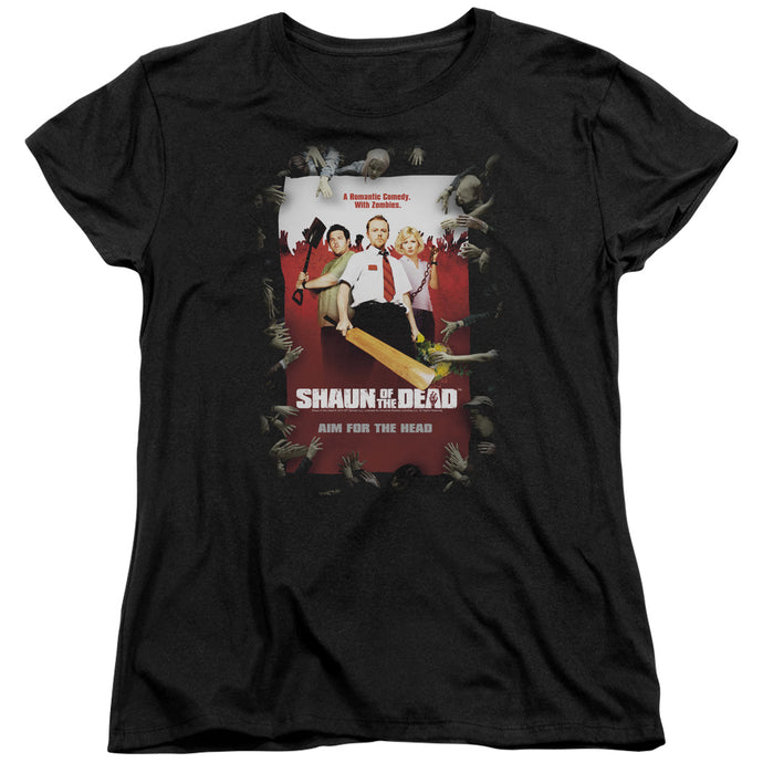 Shaun Of The Dead Poster Womens T Shirt Black