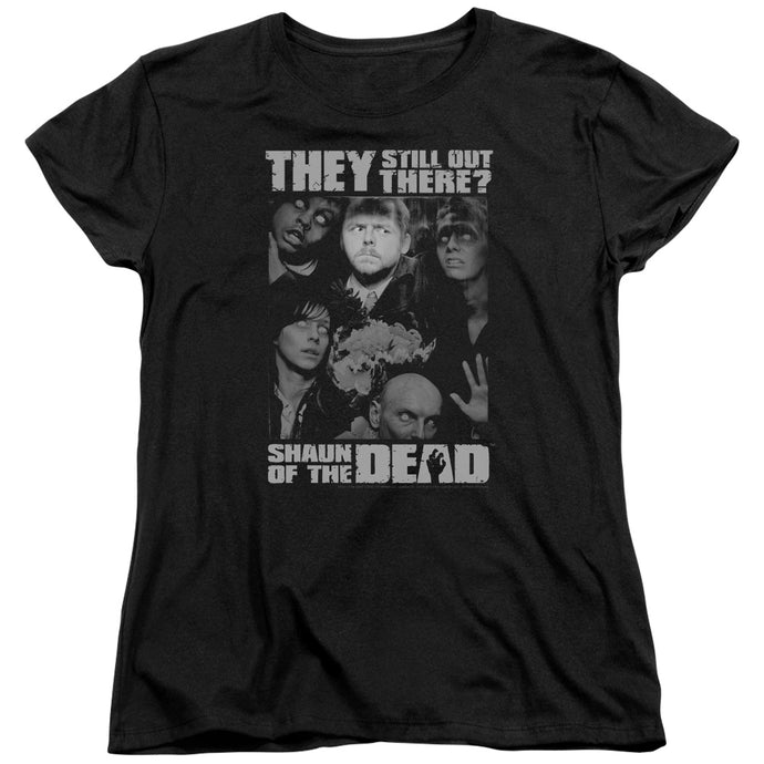 Shaun Of The Dead Still Out There Womens T Shirt Black
