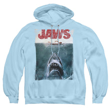 Load image into Gallery viewer, Jaws Title Mens Hoodie Light Blue