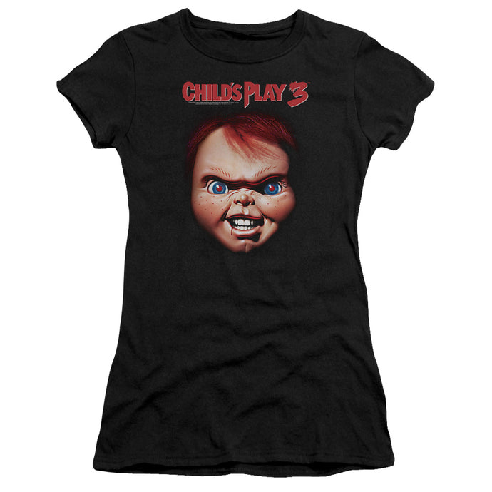 Childs Play 3 Chucky Junior Sheer Cap Sleeve Womens T Shirt Black
