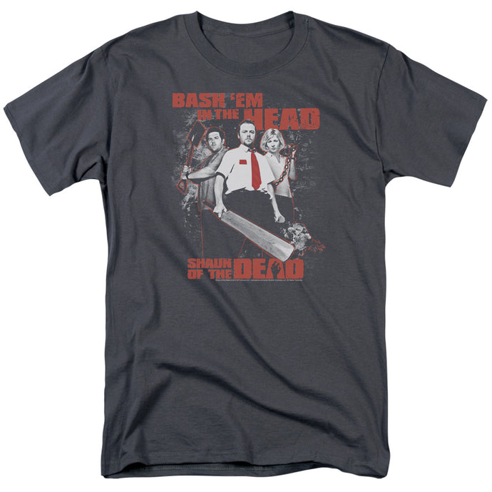 Shaun Of The Dead Bash Em Mens T Shirt Charcoal