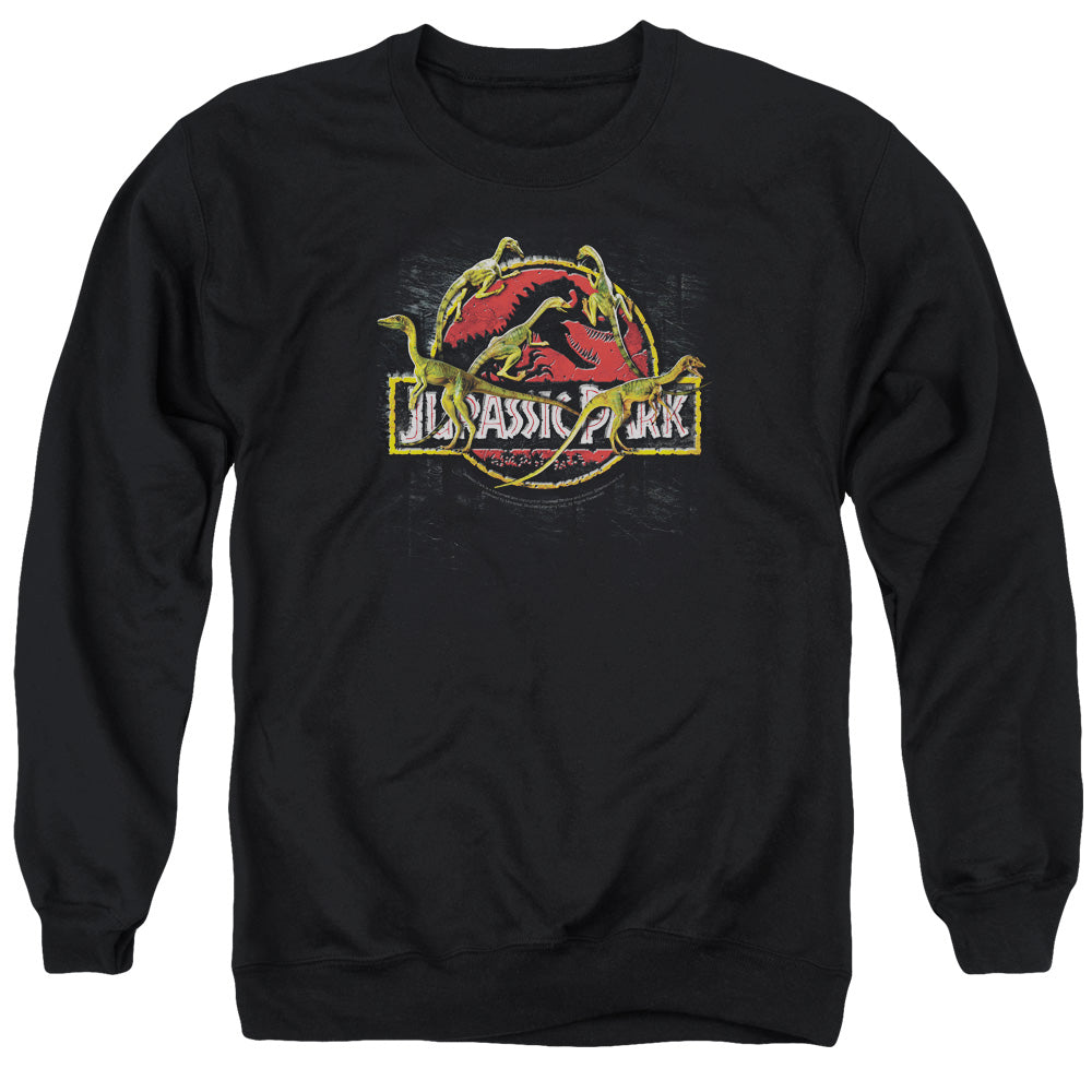 Jurassic Park Something Has Survived Mens Crewneck Sweatshirt Black
