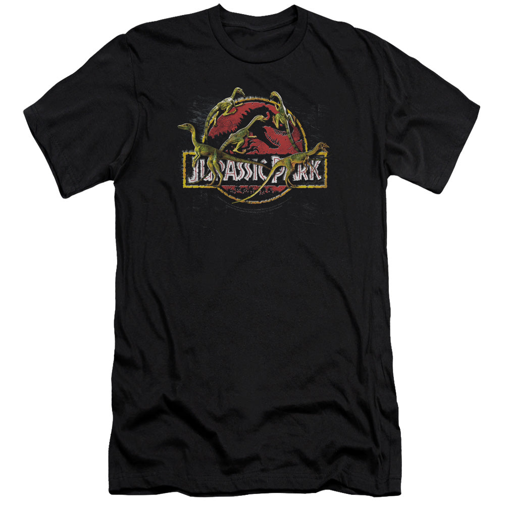 Jurassic Park Something Has Survived Slim Fit Mens T Shirt Black