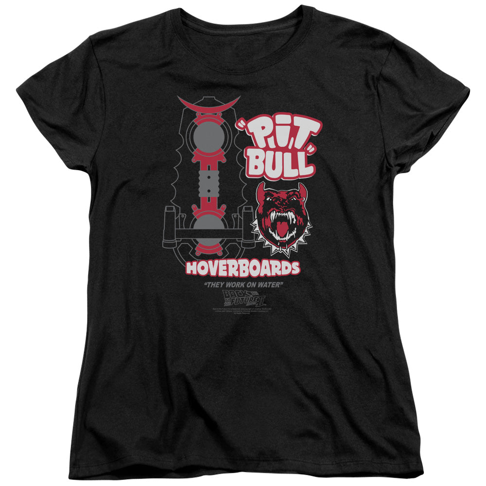 Back To The Future II Pit Bull Womens T Shirt Black