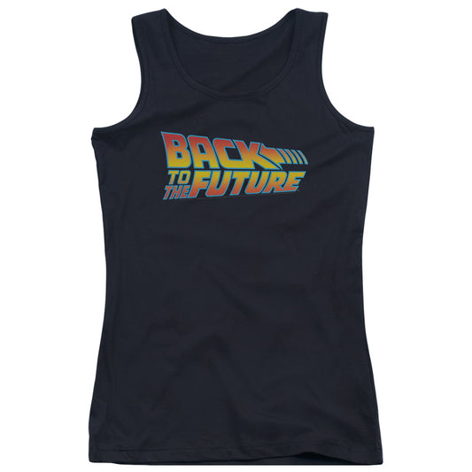 Back To The Future Logo Womens Tank Top Shirt Black