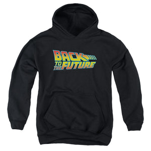 Back To The Future Logo Kids Youth Hoodie Black