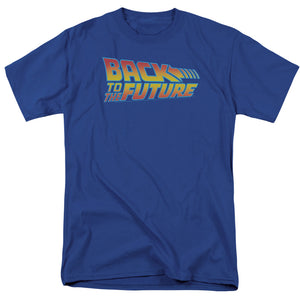 Back To The Future Logo Mens T Shirt Royal Blue