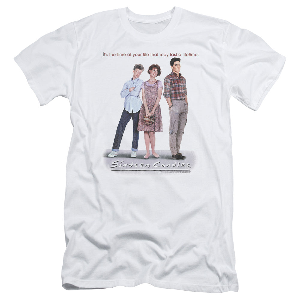 Sixteen Candles Poster Slim Fit Mens T Shirt White