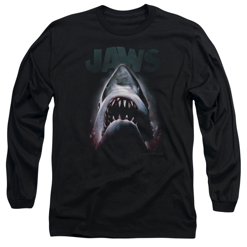 Jaws Terror In The Deep Mens Long Sleeve Shirt Black
