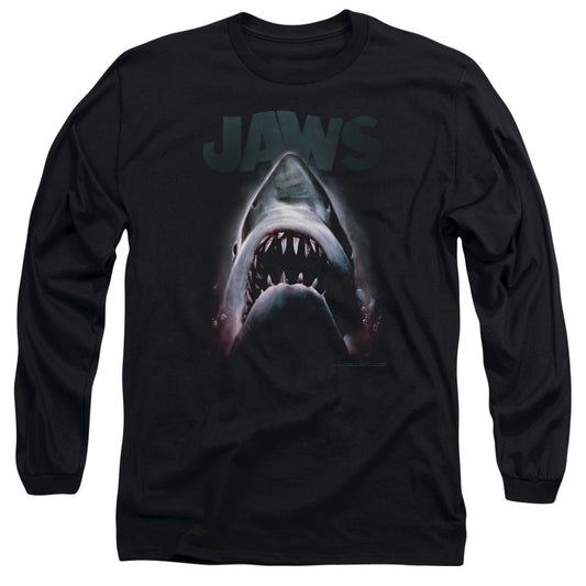 Jaws Terror In The Deep Mens Long Sleeve Shirt Black