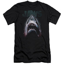 Load image into Gallery viewer, Jaws Terror In The Deep Premium Bella Canvas Slim Fit Mens T Shirt Black