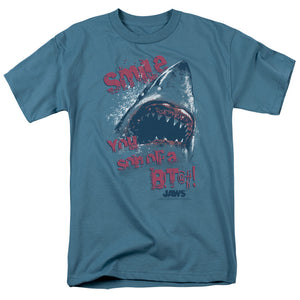 Jaws Smile Mens T Shirt Slate