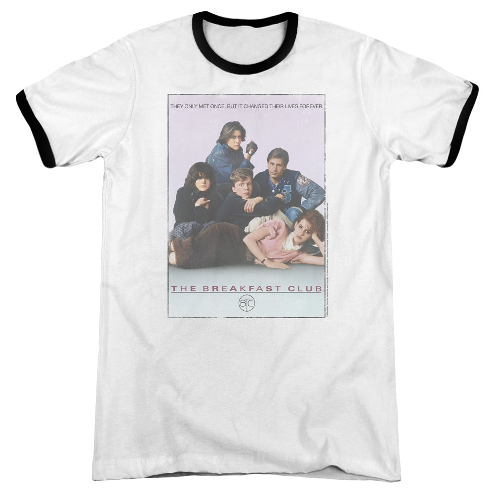 Breakfast Club BC Poster Heather Ringer Mens T Shirt White