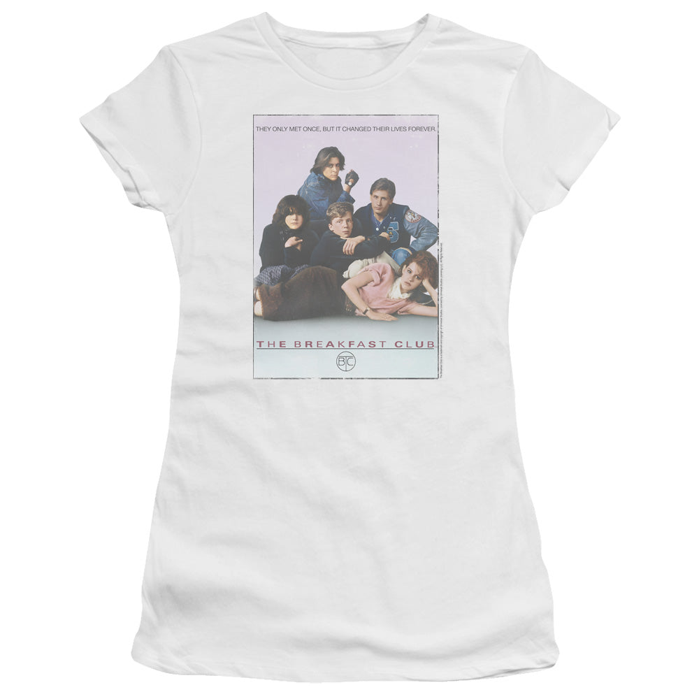 Breakfast Club BC Poster Junior Sheer Cap Sleeve Womens T Shirt White