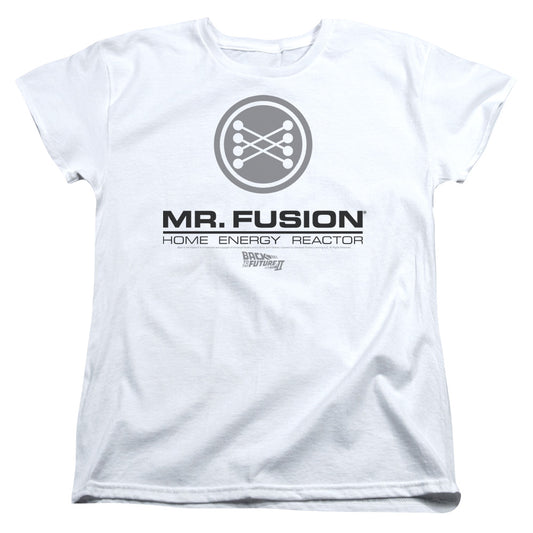 Back To The Future II Mr. Fusion Logo Womens T Shirt White