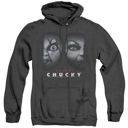 Bride Of Chucky Happy Couple Mens Heather Hoodie Black Officially Licensed