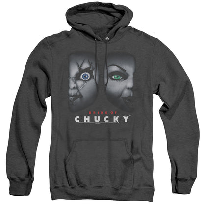 Bride Of Chucky Happy Couple Mens Heather Hoodie Black Officially Licensed