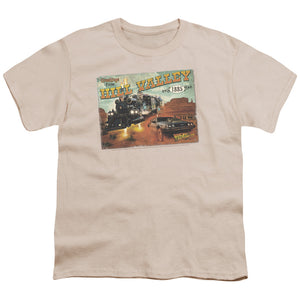 Back To The Future III Hill Valley Postcard Kids Youth T Shirt Cream