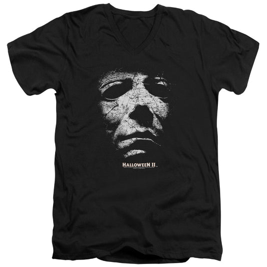 Halloween II Mask Mens Slim Fit V-Neck T Shirt Black