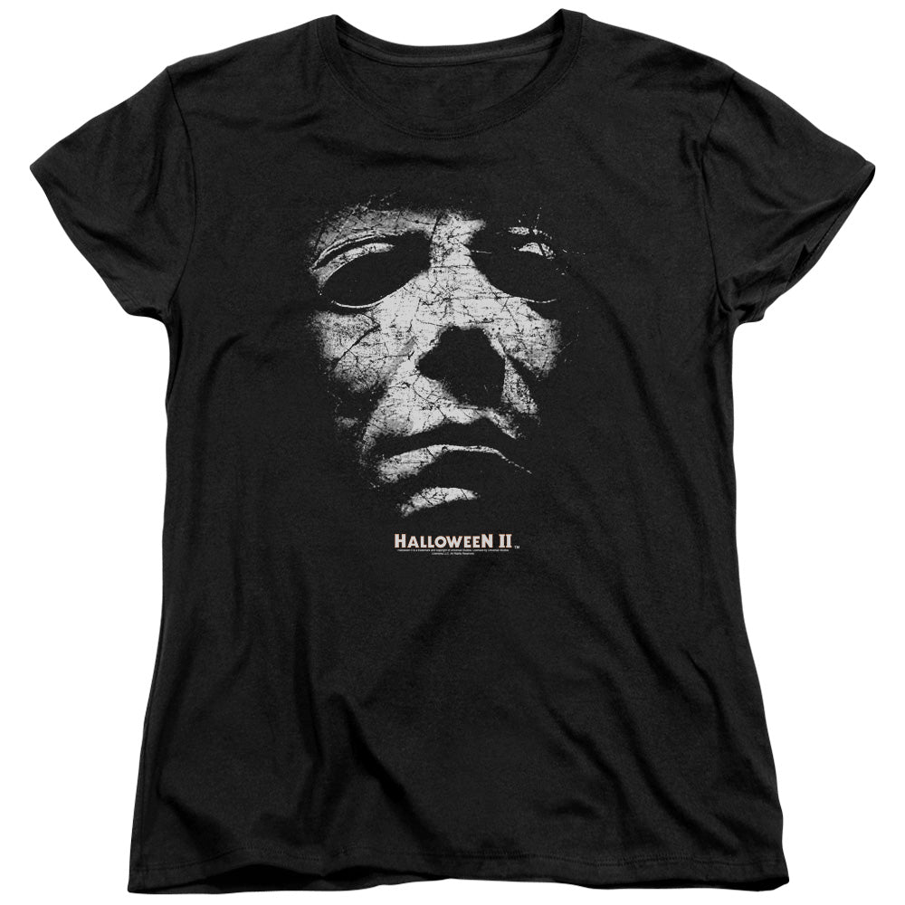 Halloween II Mask Womens T Shirt Black