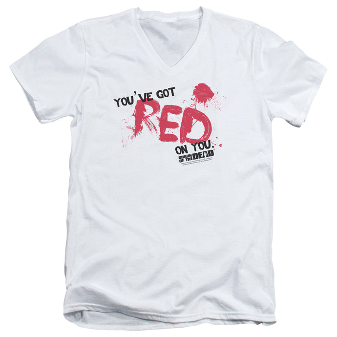 Shaun Of The Dead Red On You S S Adult V-Neck White