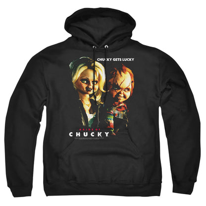 Bride Of Chucky Chucky Gets Lucky Mens Hoodie Black Officially Licensed