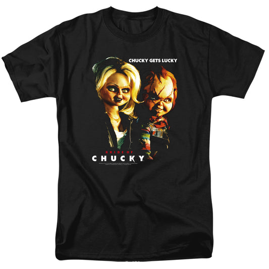 Bride Of Chucky Chucky Gets Lucky Mens T Shirt Black Black Officially Licensed