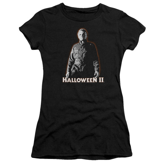 Halloween II Michael Myers Junior Sheer Cap Sleeve Womens T Shirt Black