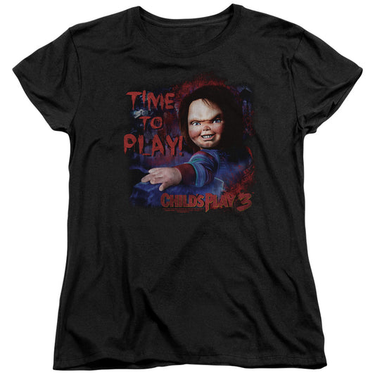 Childs Play 3 Time To Play Womens T Shirt Black