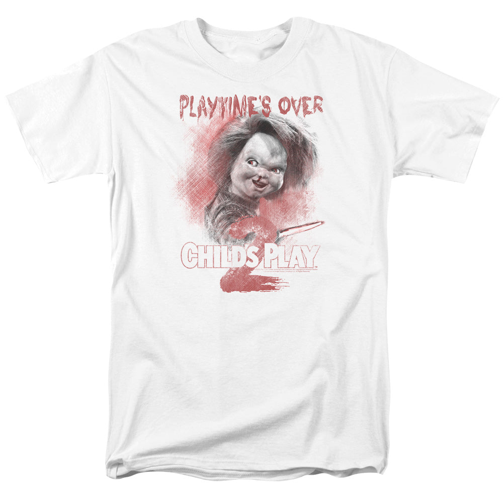 Childs Play 2 Playtimes Over Mens T Shirt White White Officially Licensed