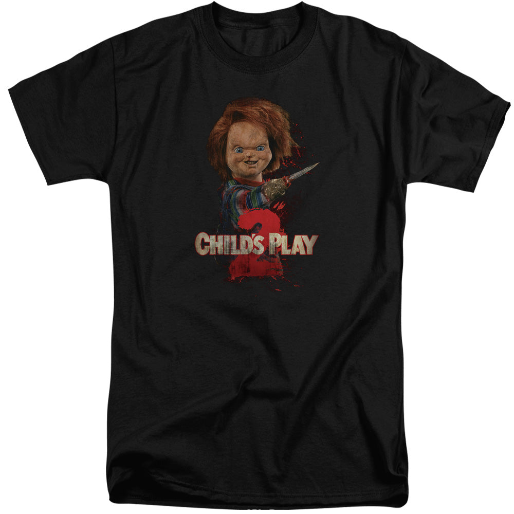 Childs Play 2 Heres Chucky Mens Tall T Shirt Black Black Officially Licensed