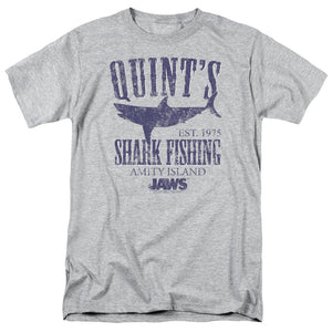 Jaws Quints Mens T Shirt Athletic Heather