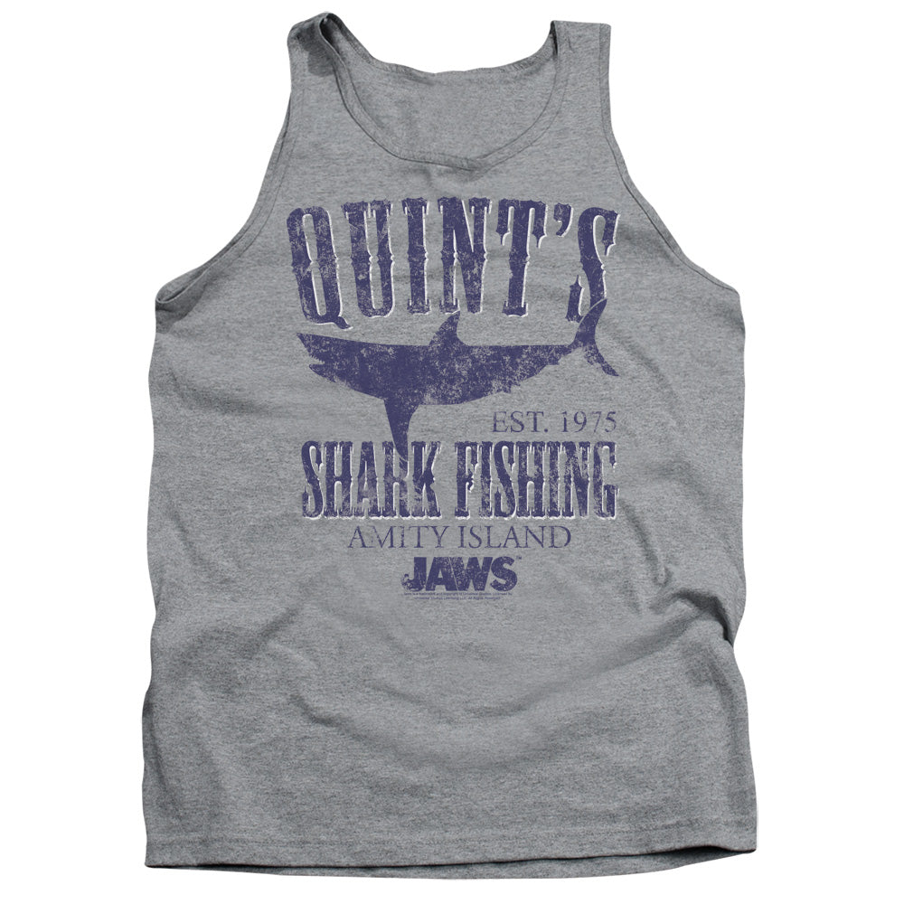 Jaws Quints Mens Tank Top Shirt Athletic Heather