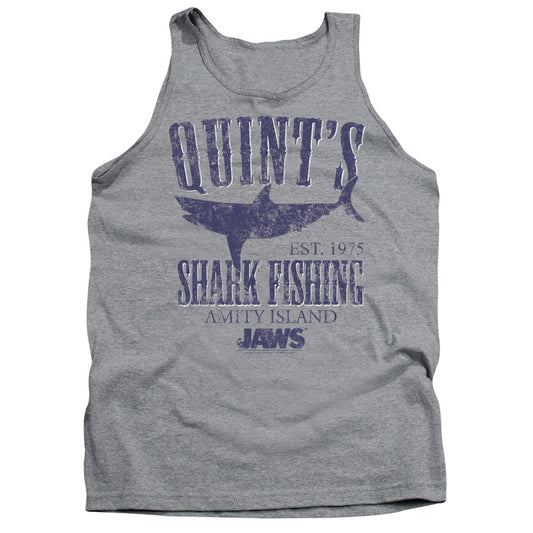 Jaws Quints Mens Tank Top Shirt Athletic Heather