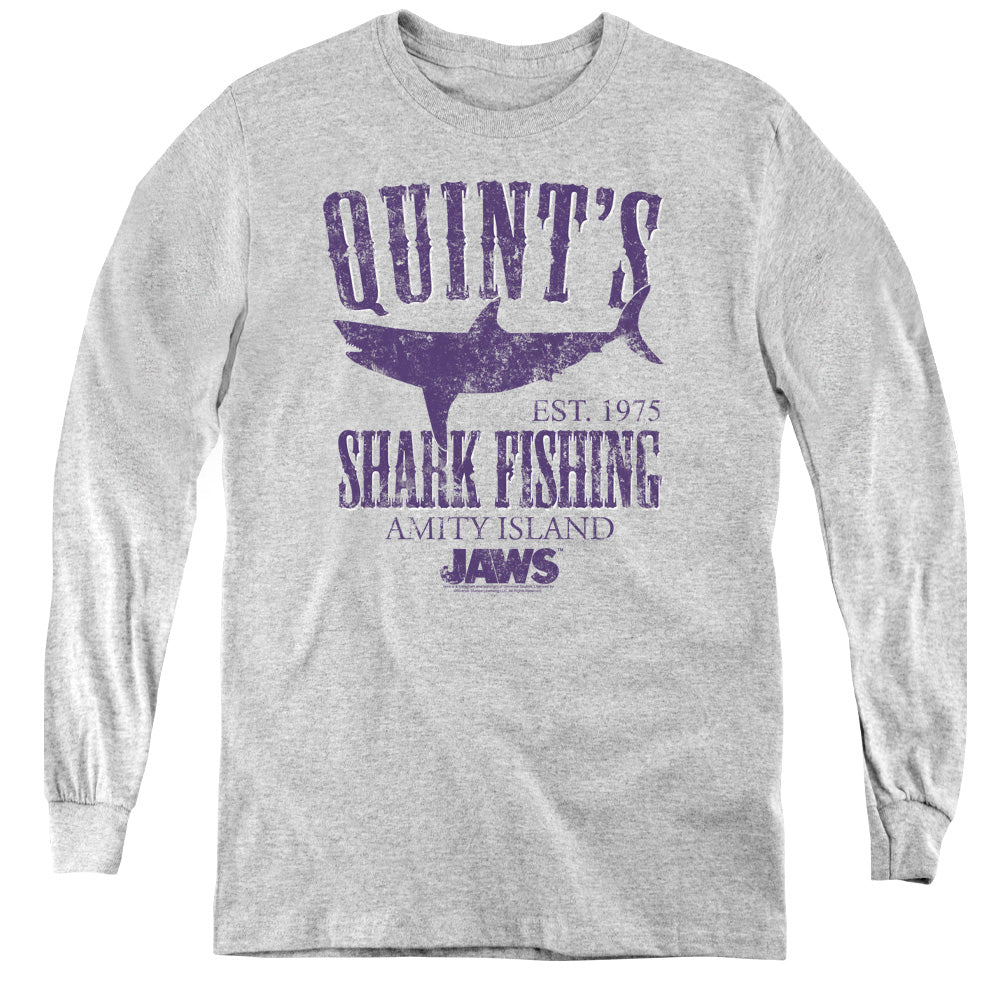 Jaws Quints Long Sleeve Kids Youth T Shirt Athletic Heather