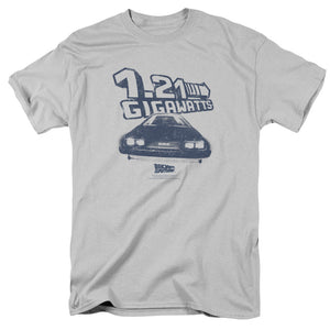 Back To The Future Gigawatts Mens T Shirt Silver