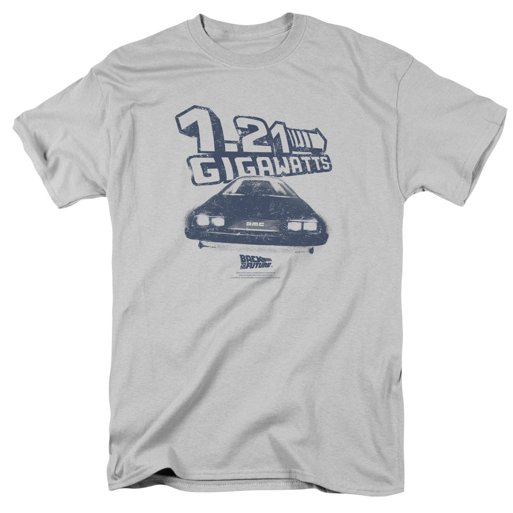Back To The Future Gigawatts Mens T Shirt Silver