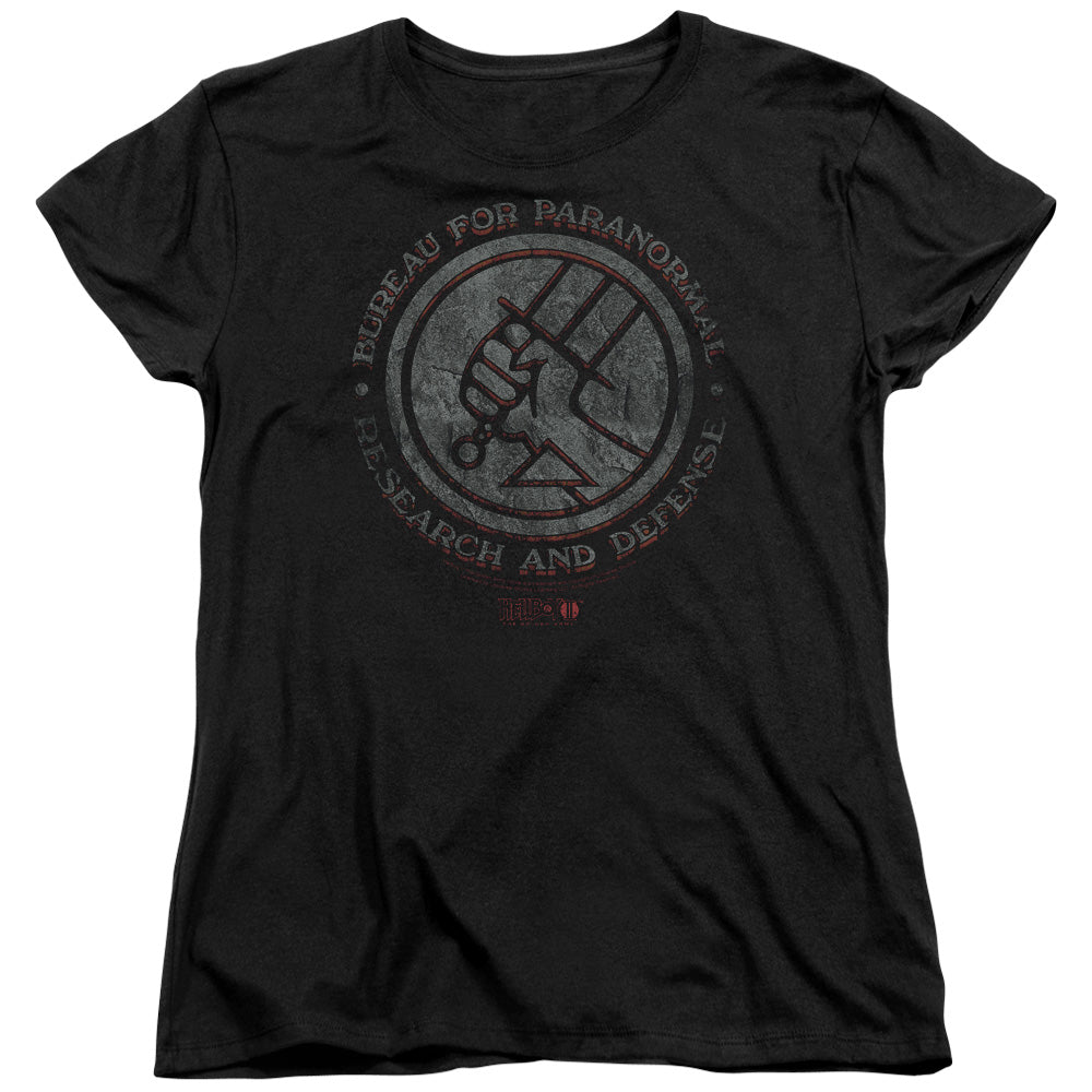 Hellboy II Bprd Stone Womens T Shirt Black
