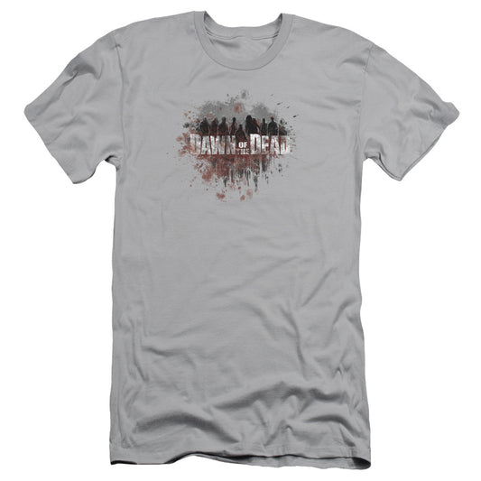 Dawn Of The Dead Creeping Shadows Slim Fit Mens T Shirt Silver