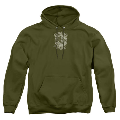 Jurassic Park Jp Stamp Mens Hoodie Military Green