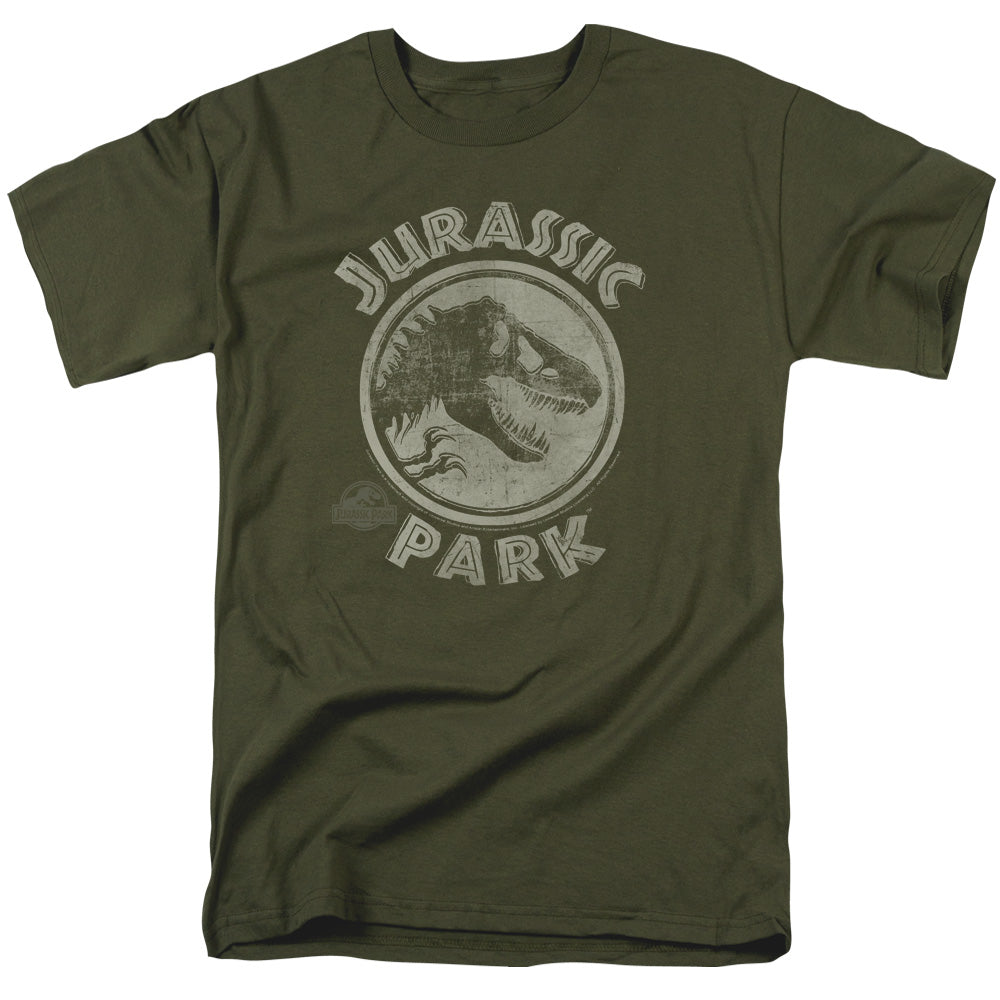 Jurassic Park Jp Stamp Mens T Shirt Military Green