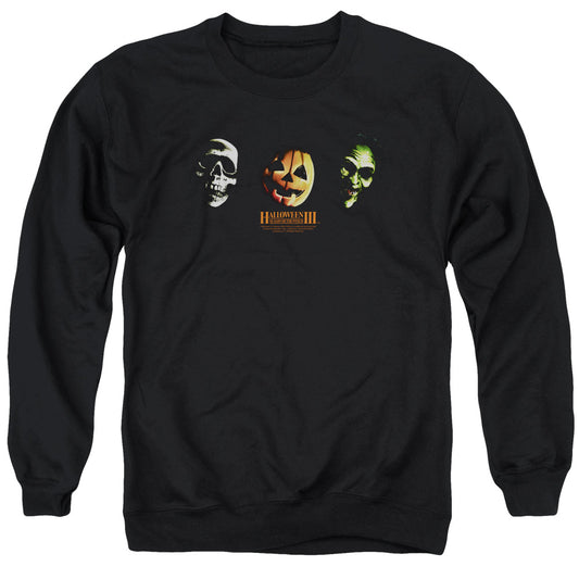 Halloween III Three Masks Mens Crewneck Sweatshirt Black