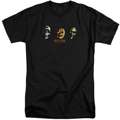 Halloween III Three Masks Mens Tall T Shirt Black