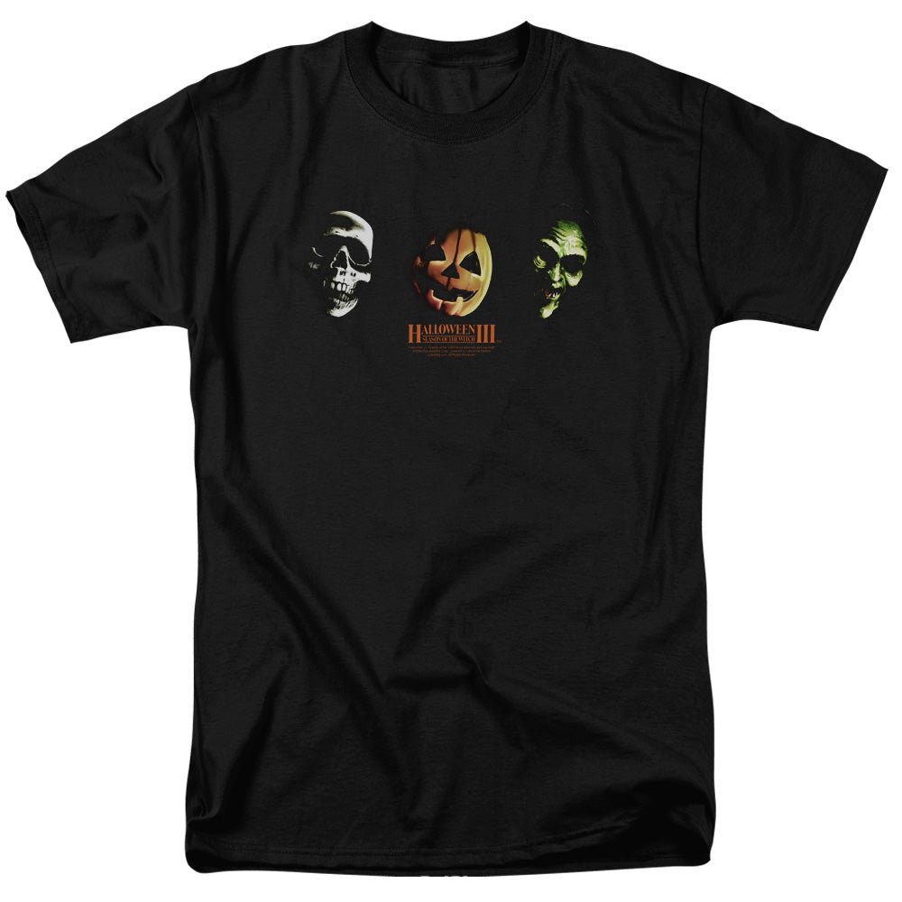 Halloween Iii Three Masks Mens T Shirt Black