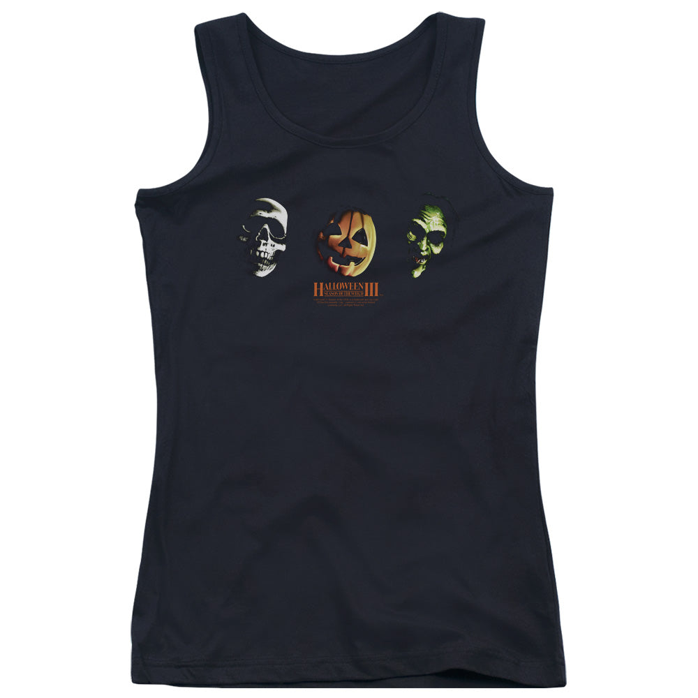 Halloween III Three Masks Womens Tank Top Shirt Black